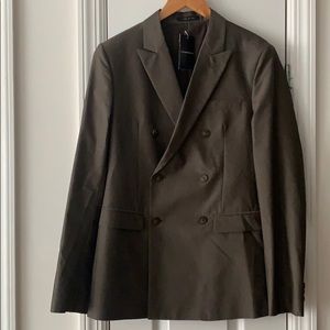 Emporio Armani Double Breasted Wool/Cotton Blazer